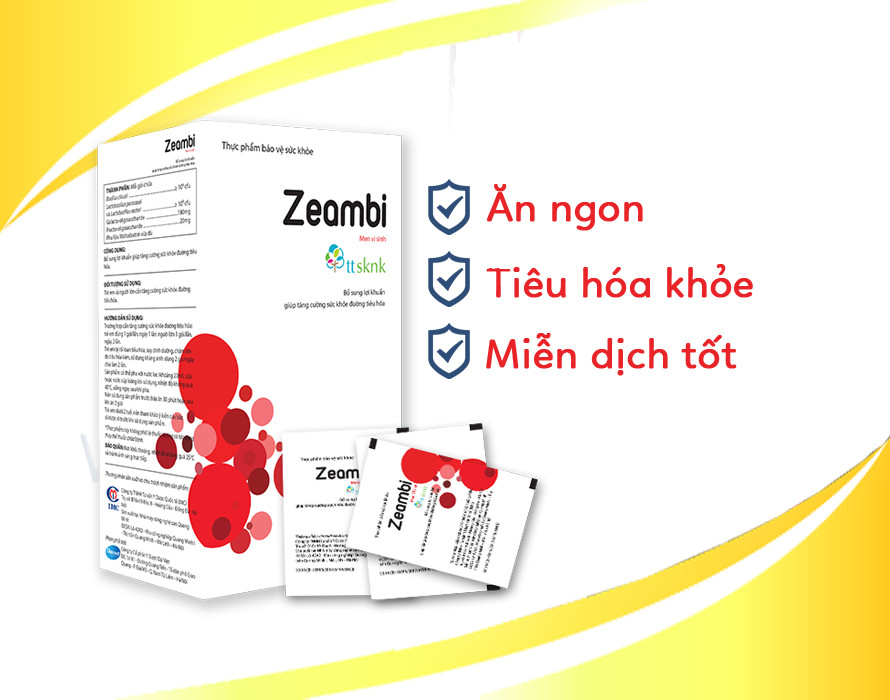 [COMBO 3 HỘPThực phẩm bảo vệ sức khỏe Men vi sinh Zeambi cân bằng hệ vi sinh đường ruột: