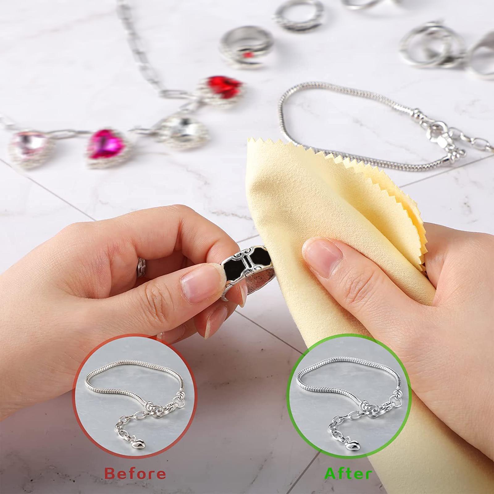 73Pcs Storage Bags Plastic Cleaning Cloth for Platinum Jewelry Silverware Screens