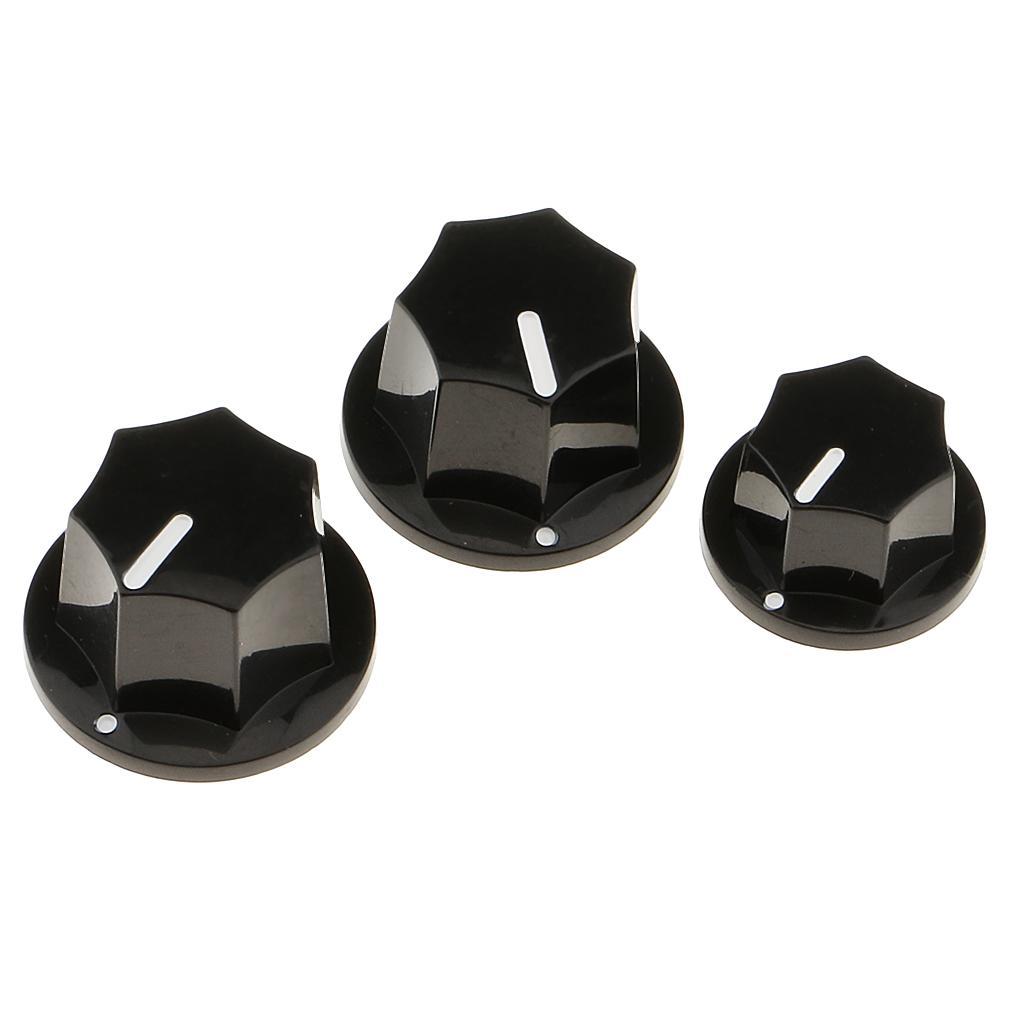 6 Pieces Plastic Volume Tone Control Knobs for JB Jazz Bass Replacement Accessory