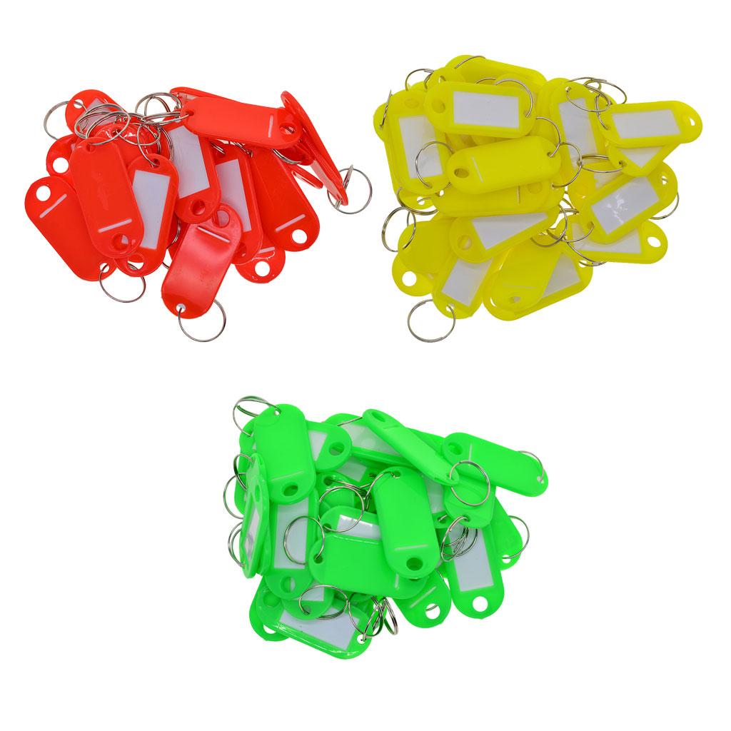 150 Chiếc Nhỏ Phím Nhựa Fobs Hành Lý ID Thẻ Nhãn Keyrings Với Tên Thẻ