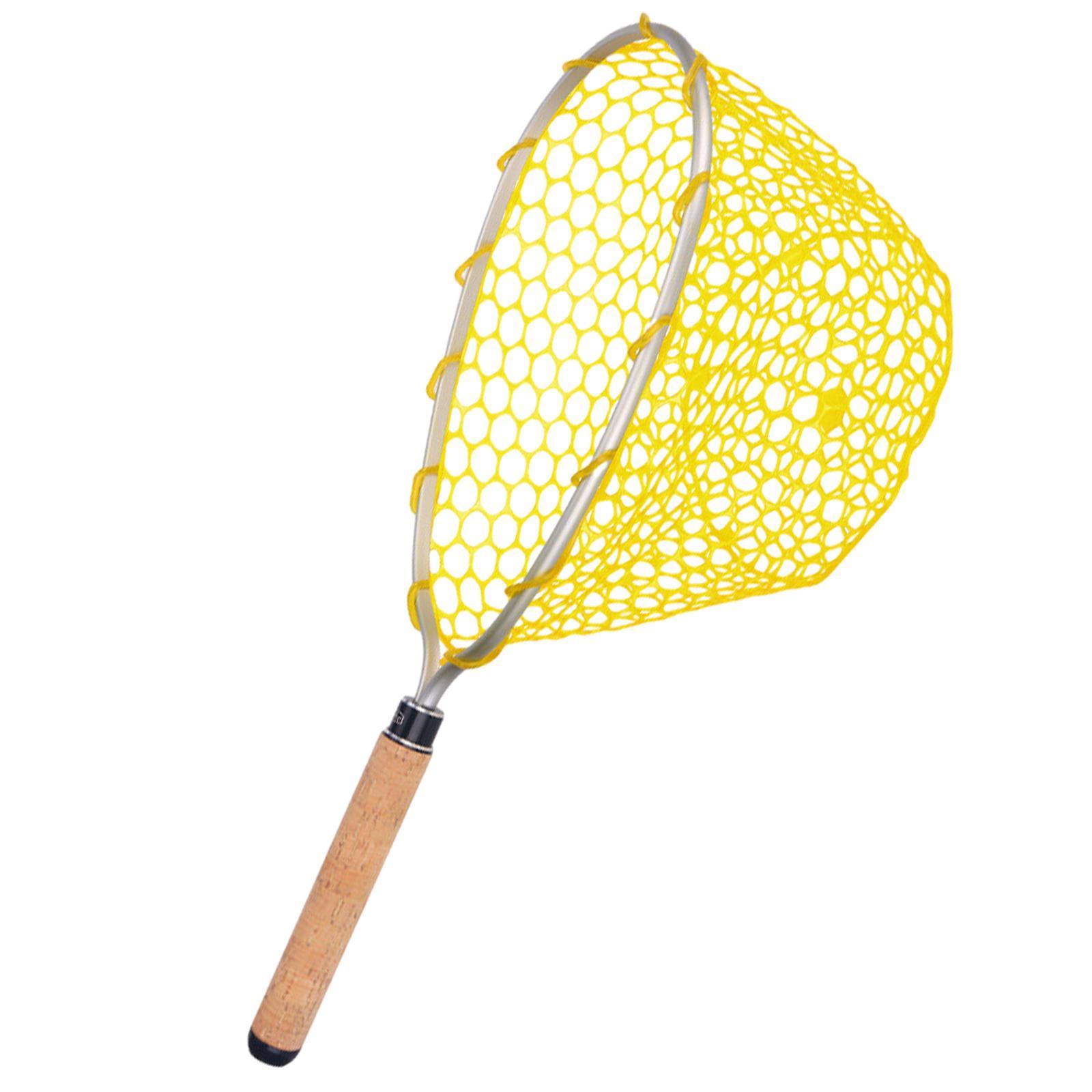 Fishing Landing Net Fishing Mesh Net Comfortable Lightweight Portable Accessories  Fish Catching Net for Salmon Bass Boat Outdoor