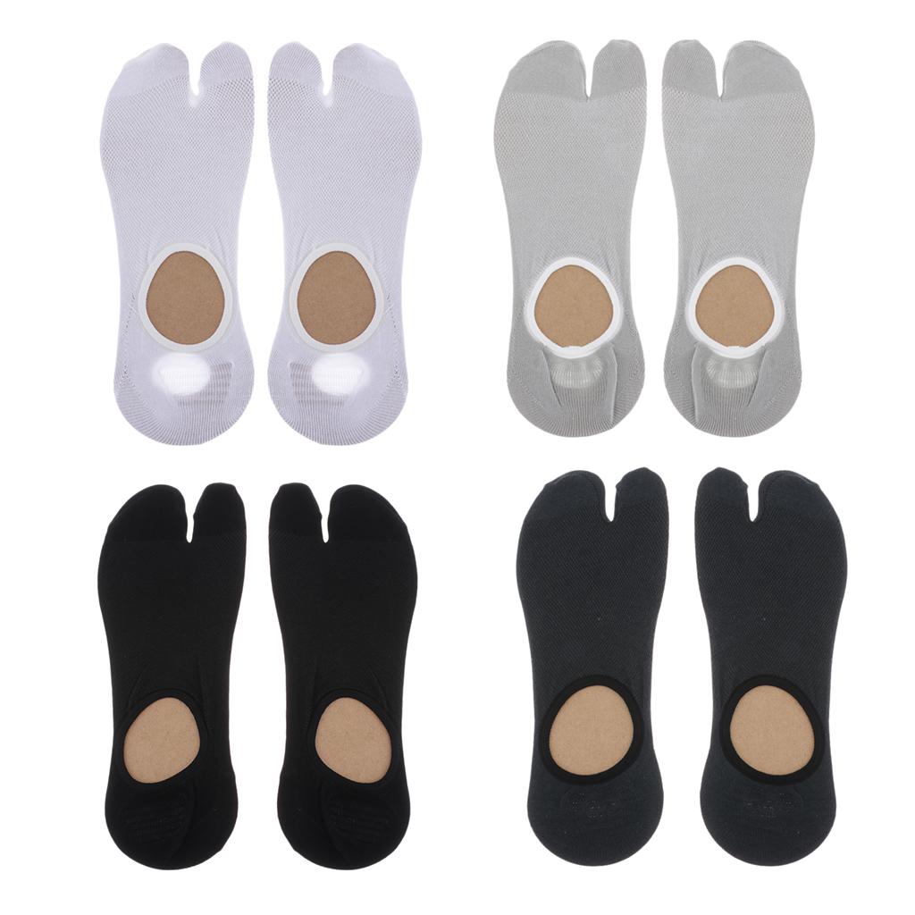 4 Pair Men Cotton Split 2 Toe Socks Tabi Socks Japanese Style Socks Breathable