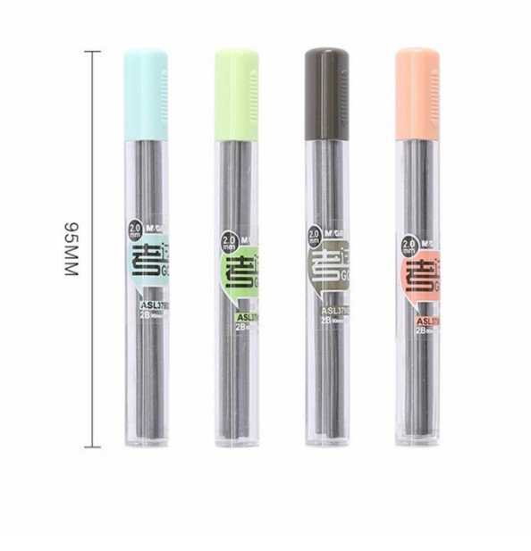 Combo 2 hộp ruột chì 2B ngòi 2.0 mm M&G ASL37902 nét chì đậm