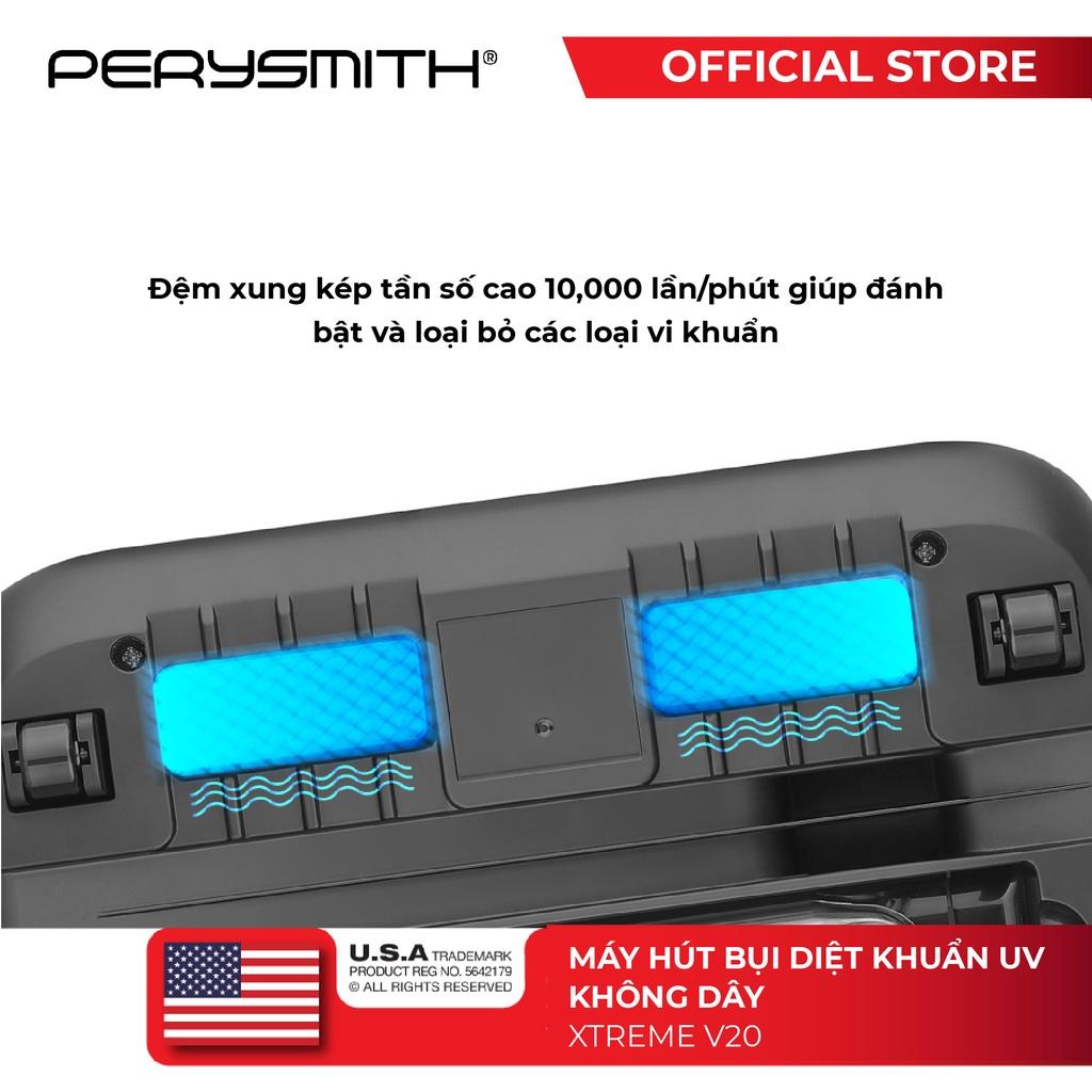 Máy hút bụi giường nệm không dây UV PerySmith XTREME V20 cầm tay hiện đại - Hàng chính hãng