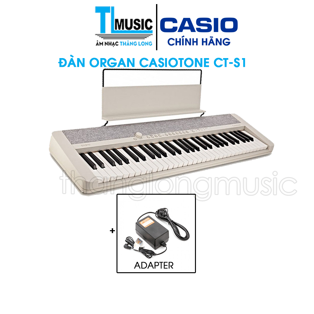 Đàn Organ Casio - Casiotone CT-S1 61 Phím Cảm Ứng Lực Âm Sắc Cao Cấp Đủ 3 Màu Kèm Phụ Kiện  - Hàng Chính Hãng