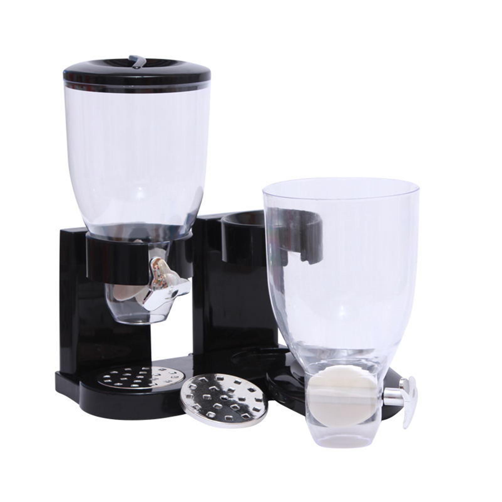 Cereal Dispenser Countertop, 5L Large Grain Dispenser, Dry Food Dispenser Container with Dual Control, Candy Dispenser for Store Coffee Beans, Nut