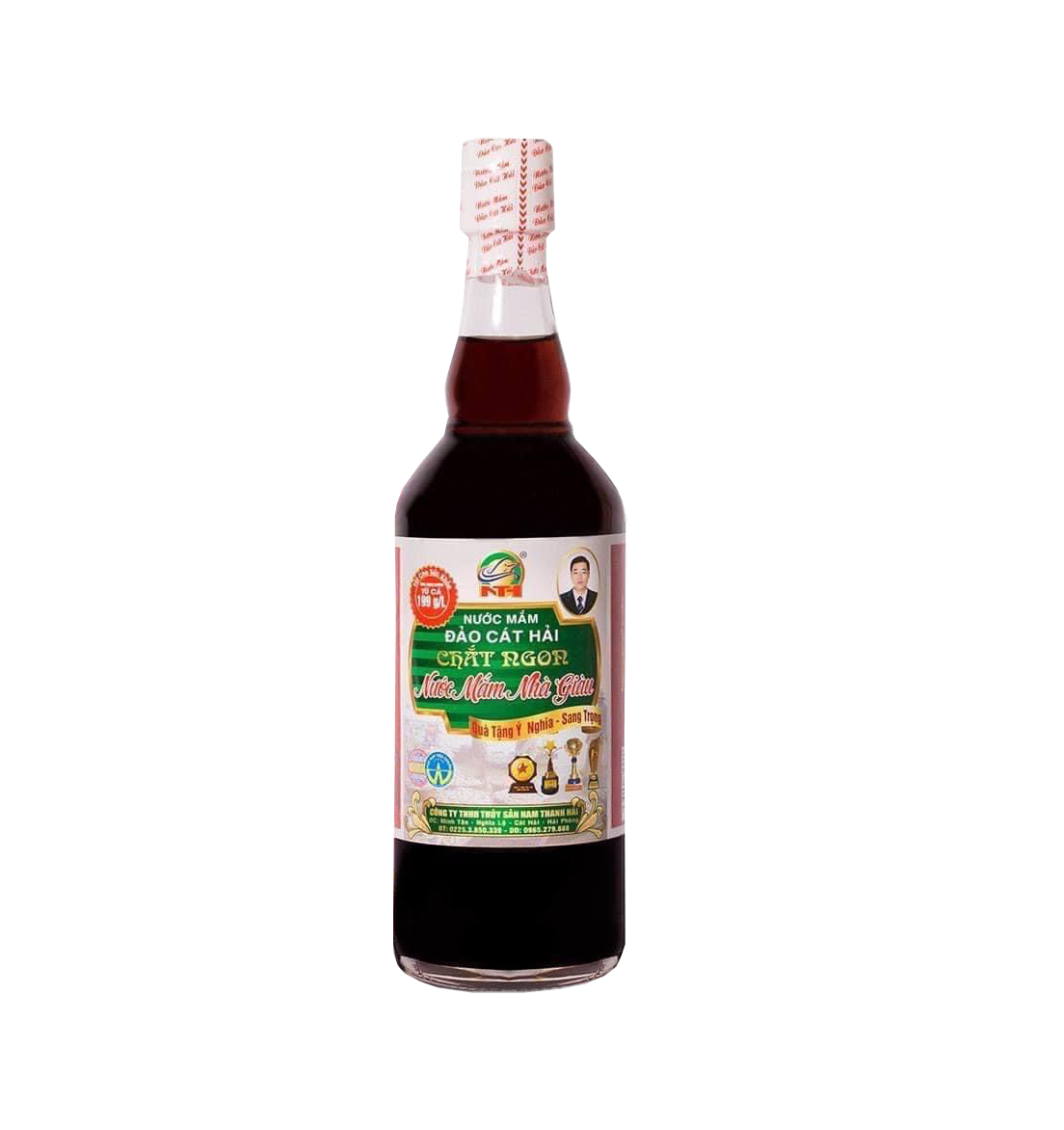 Nước mắm Chắt Ngon nhà giàu Độ đạm cao, hộp 4 chai, dung tích 500ml