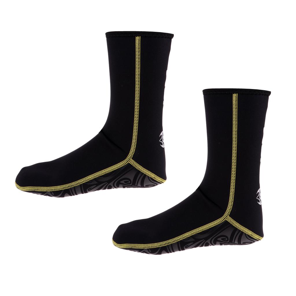 1 Pair Water Shoes Beach Fin Socks Neoprene Diving Boots Scuba Snorkel Booties Surfing Wetsuit Sports Waterproof Foot Protector for Men Women