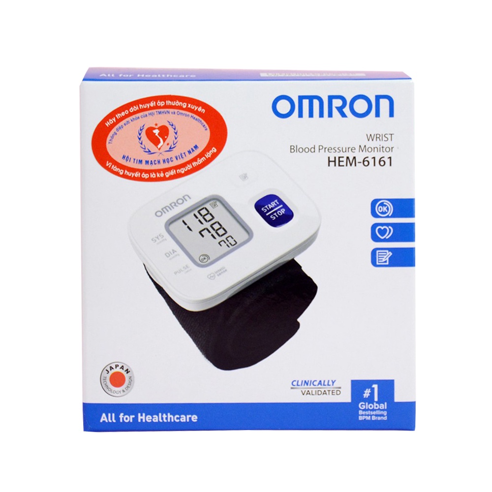 Máy Đo Huyết Áp Cổ Tay Omron - HEM-6161
