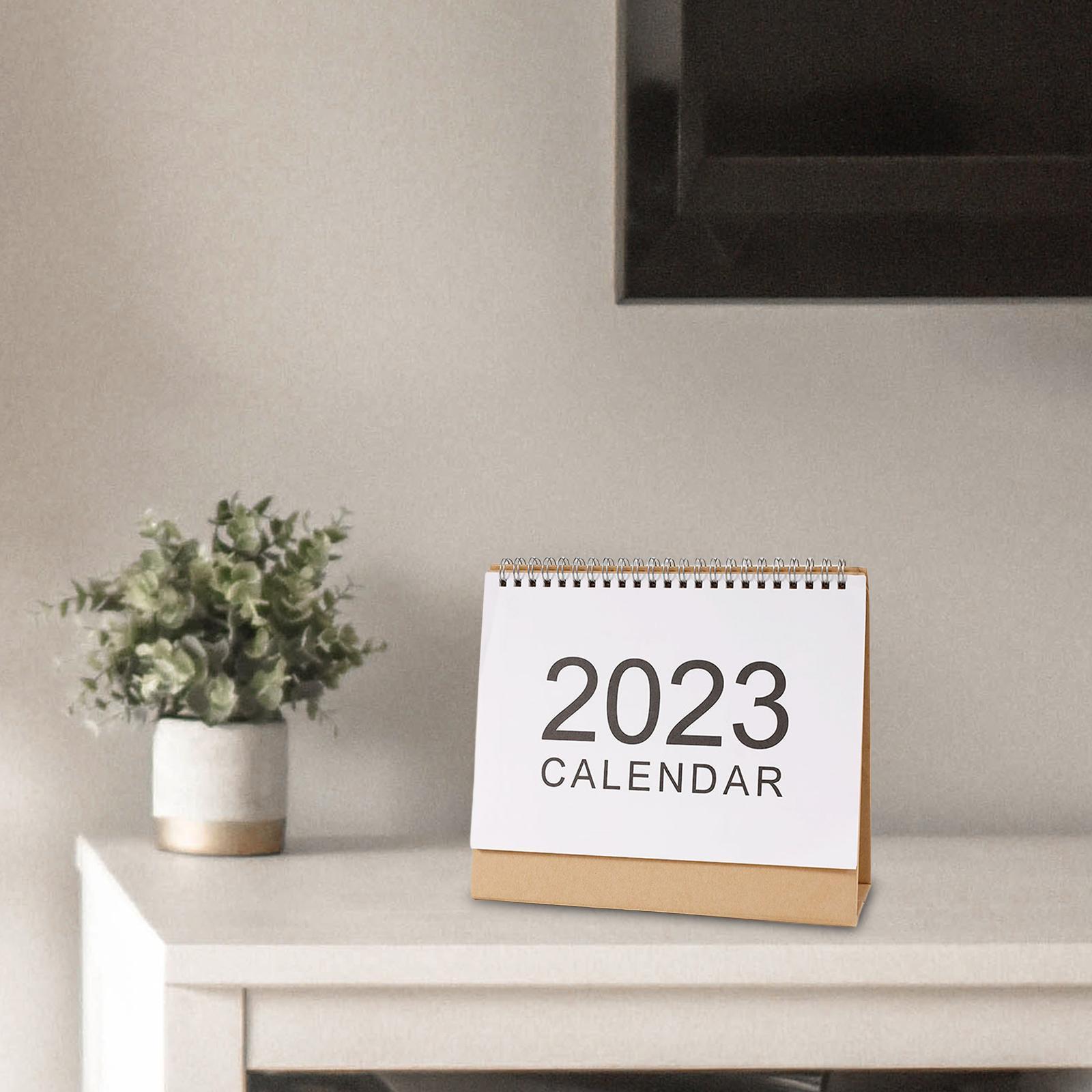 2 Sheets Desk Planner, 2023 Monthly Desk Calendar for Office