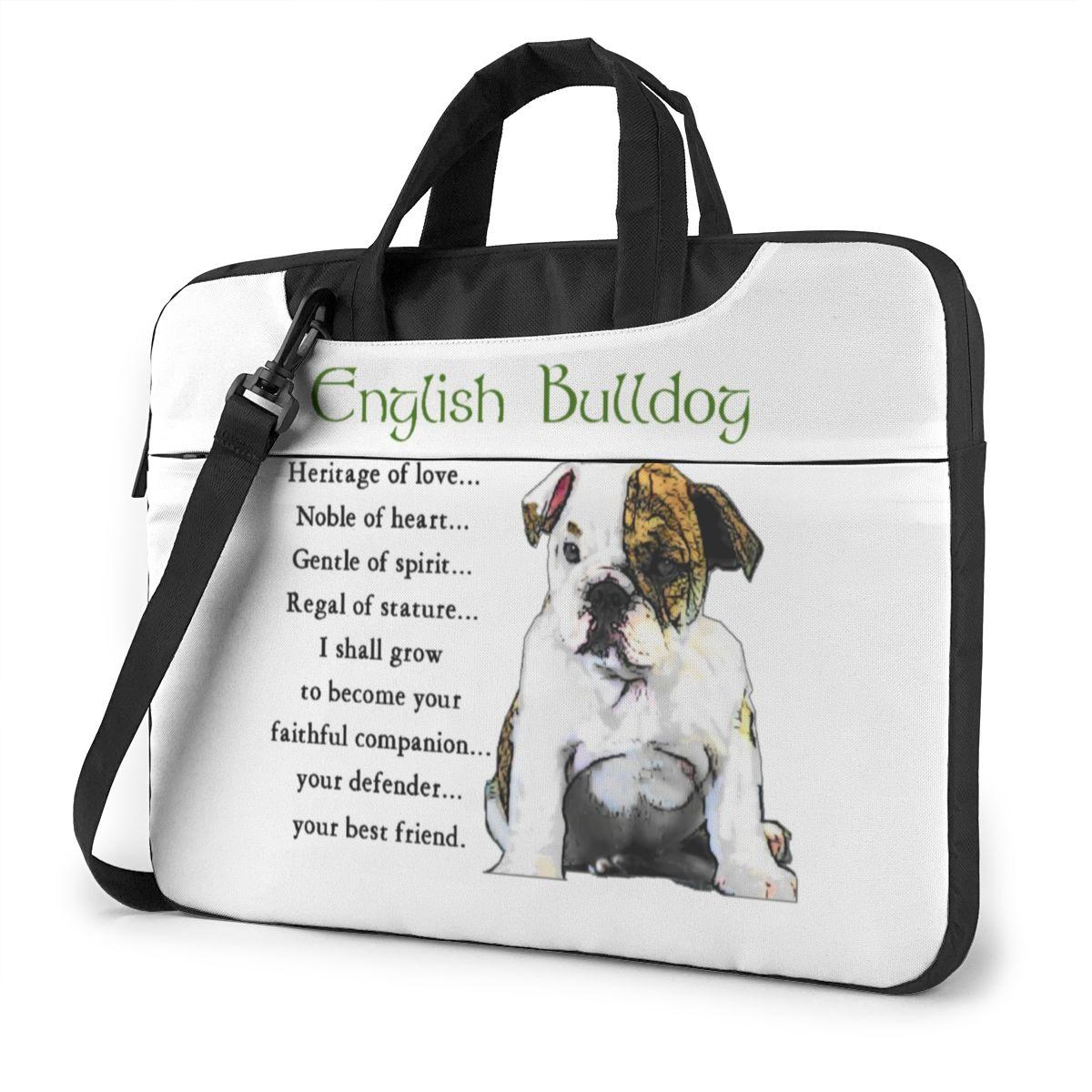 Bulldog Laptop Túi Kinh Doanh Có Tay Cầm Túi Máy Tính Bảo Vệ Dễ Thương Laptop Túi