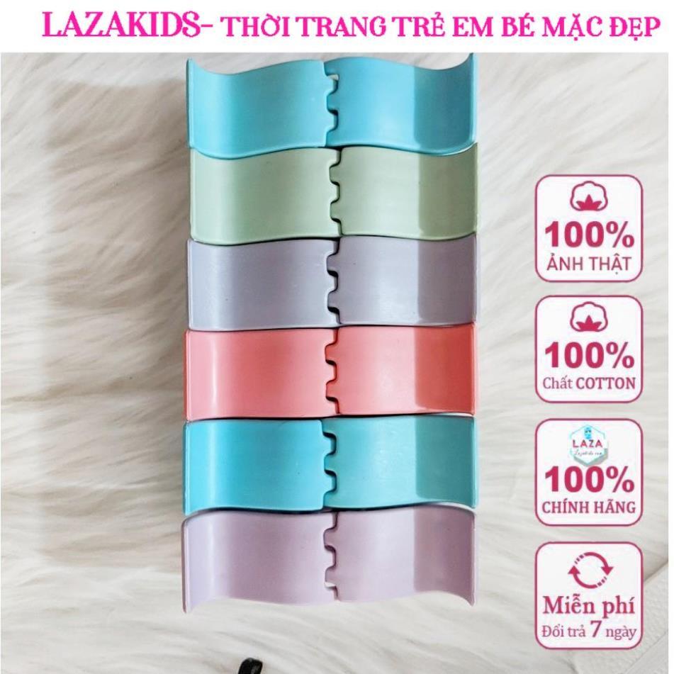 Set 12 kẹp càng cua 5 răng HÀN QUỐC LAZAKIDS nhám mix 6 màu cao cấp ĐẸP XINH HOTTRENDS 2022