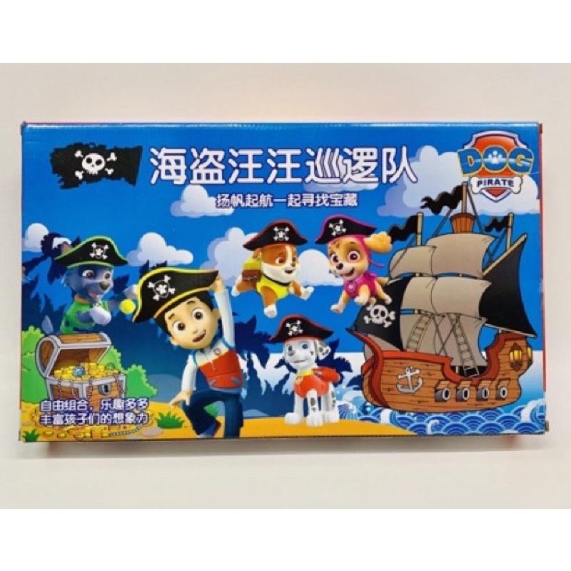 Hộp đồ chơi Mô hình đội chó cứu hộ Paw Patrol mini 6 nhân vật 4 huy hiệu và xương 091-7