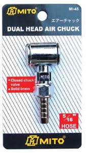 Đầu bơm lốp xe 2 đầu 5/16" HOSE MITO : MI-45