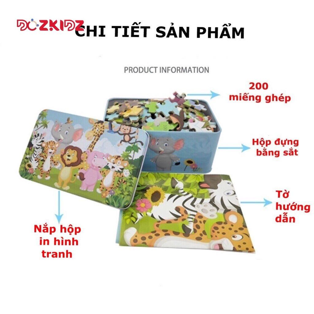 Đồ chơi ghép hình - Hộp 200 miếng ghép hình theo chủ đề cho bé từ 4 tuổi trở lên - DOZKIDZ