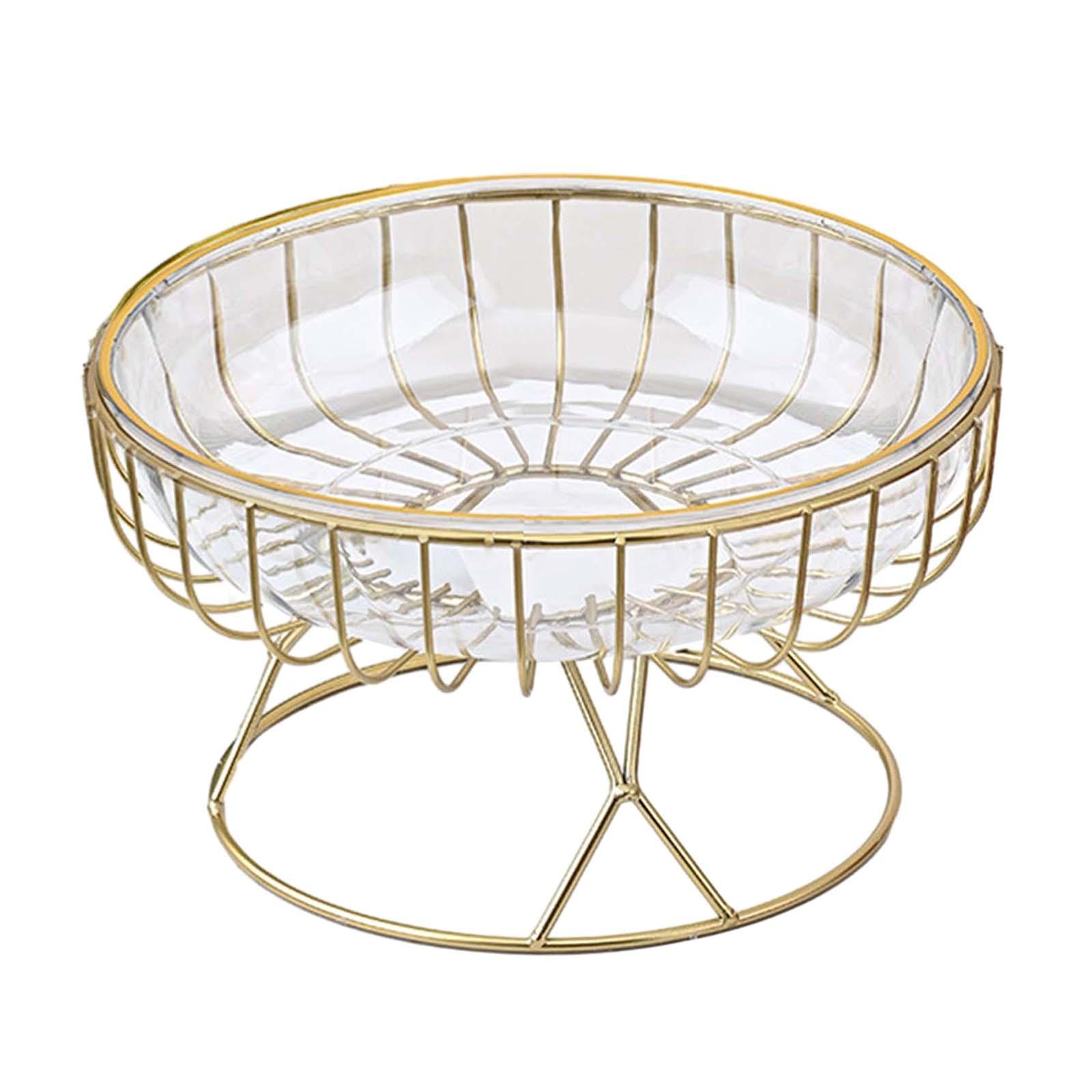 Metal Wire Fruit Storage Basket Snack Vegetables Serving Bowl Basket Holder Fruit Bowl for Table Centerpiece Kitchen Tabletop