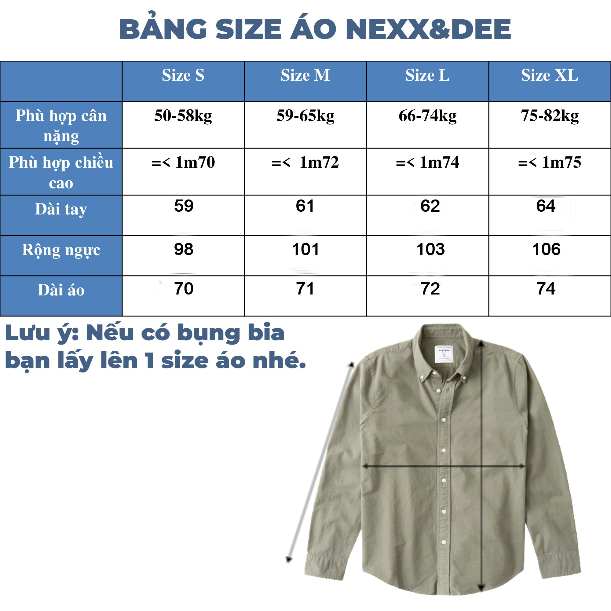 Áo sơ mi nam tay dài màu trắng công sở không túi vải oxford denim cao cấp ND02