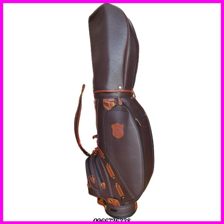 Túi Đựng Gậy Golf Da Màu Nâu Bò