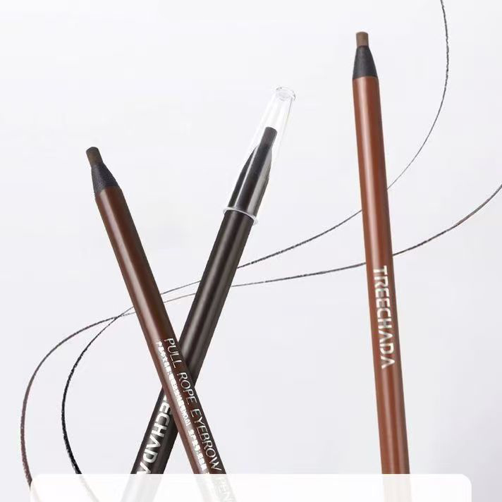 Chì xé kẻ mày hai đầu chống nước lâu trôi Treechada Eyebrow Thái Lan 4g phẩy sợi siêu mảnh 2mm