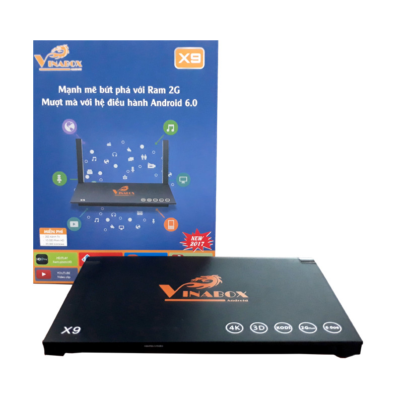 Android TV Box Vinabox X9 - Hàng Chính Hãng