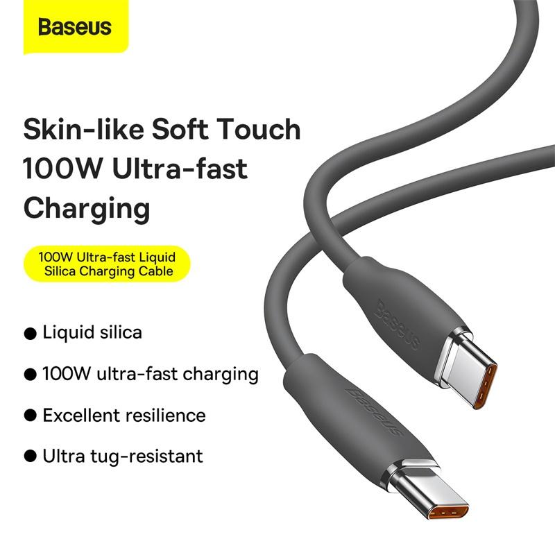 Cáp Sạc Nhanh Type-C to Type-C 100W Baseus Jelly Liquid Silica Gel Fast Charging Data Cable (Hàng chính hãng)