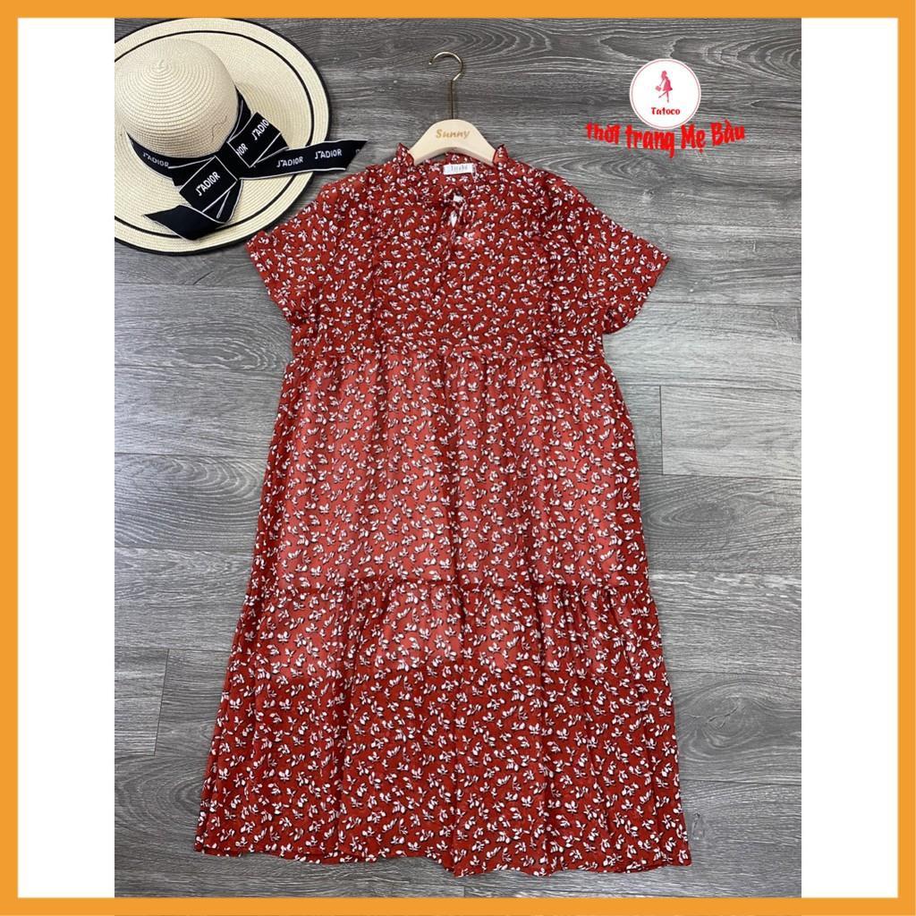 Váy bầu công sở hoa nhí 3 màu siêu xinh (hình thật+hàng loại 1) (shop Tatoco