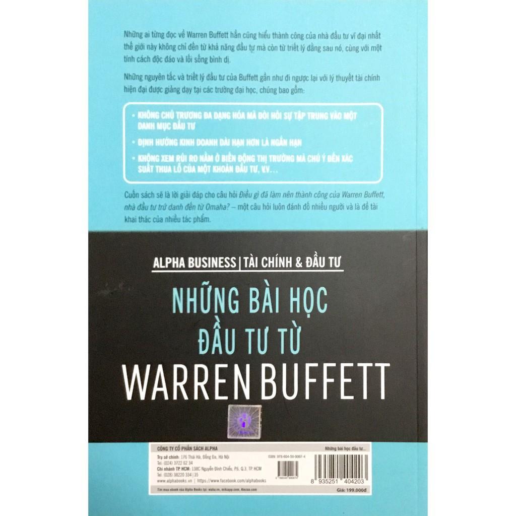 Sách Những Bài Học Đầu Tư Từ Warren Buffett - Alphabooks - BẢN QUYỀN