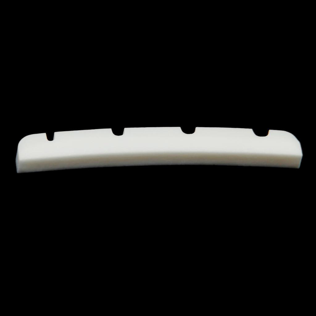 8- Bridge Bone Nut Slotted for 4 string Electric Bass Guitar