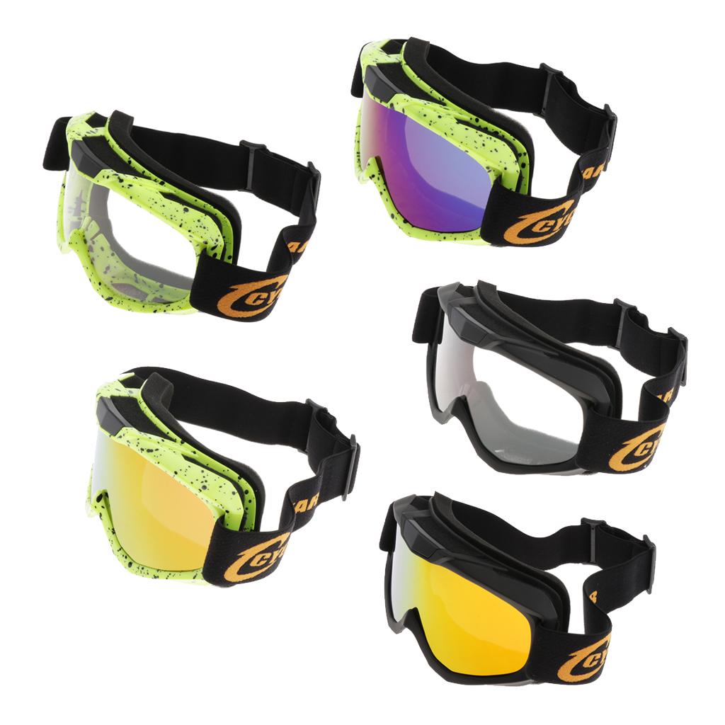 Motorcycle Riding Helmet Goggles, ATV Dirt Bike Racing Goggle Eyewear with Adjustable Headband for Men Women Adults' Cycling Skiing