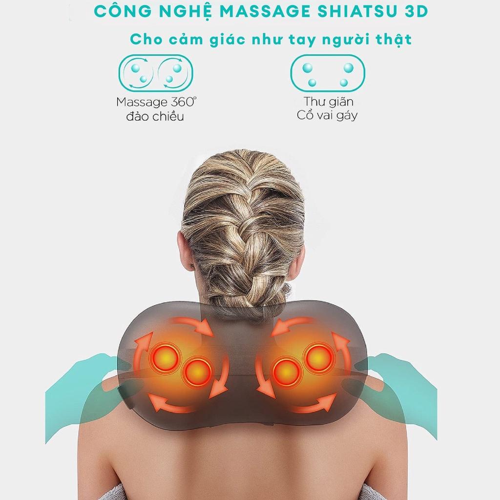 Gối massage kèm nhiệt công nghệ Shiatsu 3D HoMedics SP-100H-GB