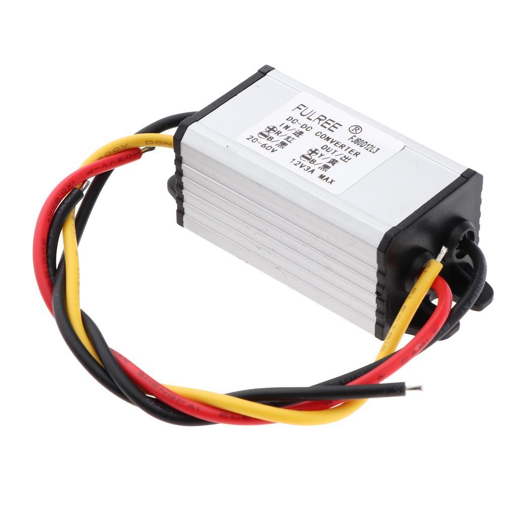 Converter DC 20-60V to 12V 3A Supply Module Waterproof#2