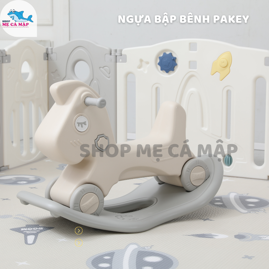 Quây cũi nhựa cho bé gấp gọn, hình Tên Lửa KÈM cầu trượt xích đu cho bé hàng NEW