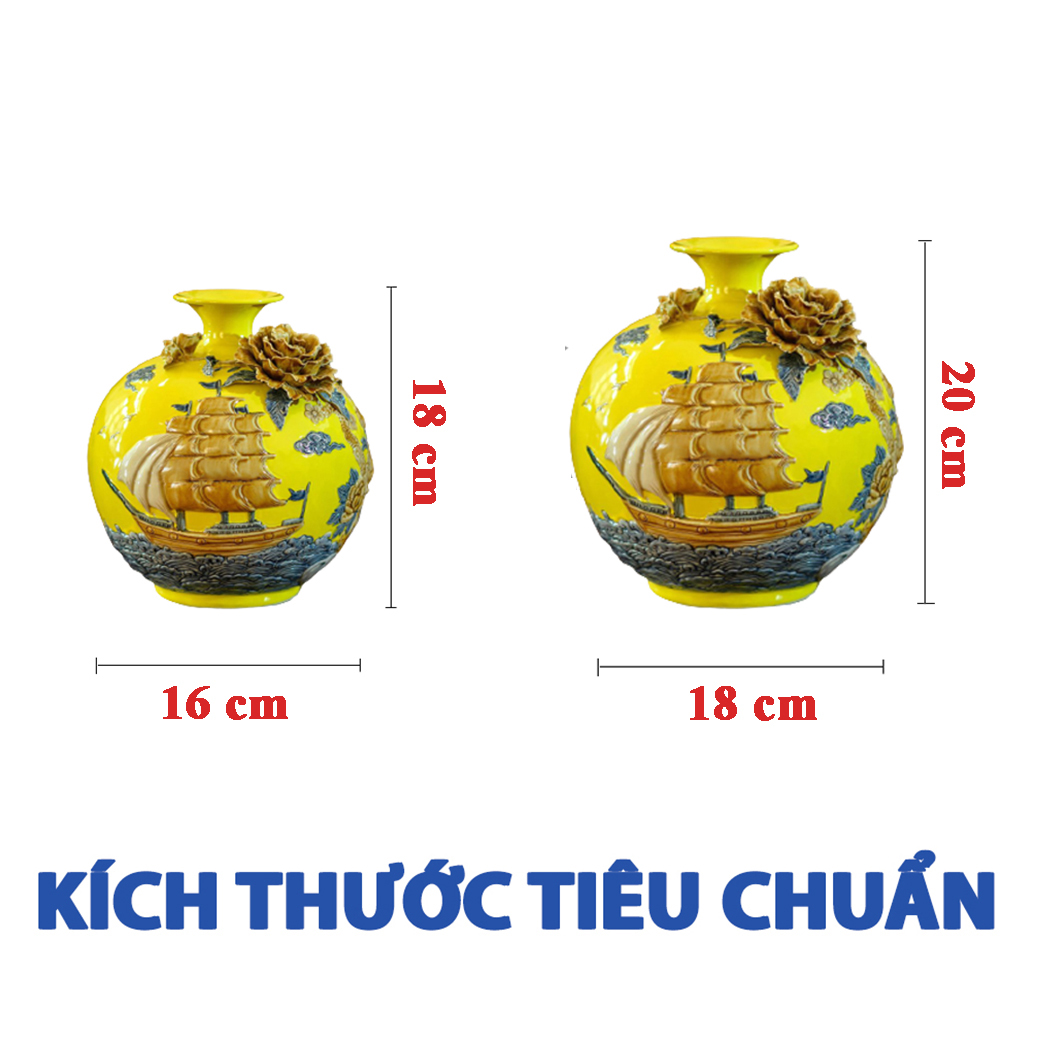 Bình Hút Tài Lộc Thuận Buồm Xuôi Gió + Tặng 01 Đế Gỗ Hương