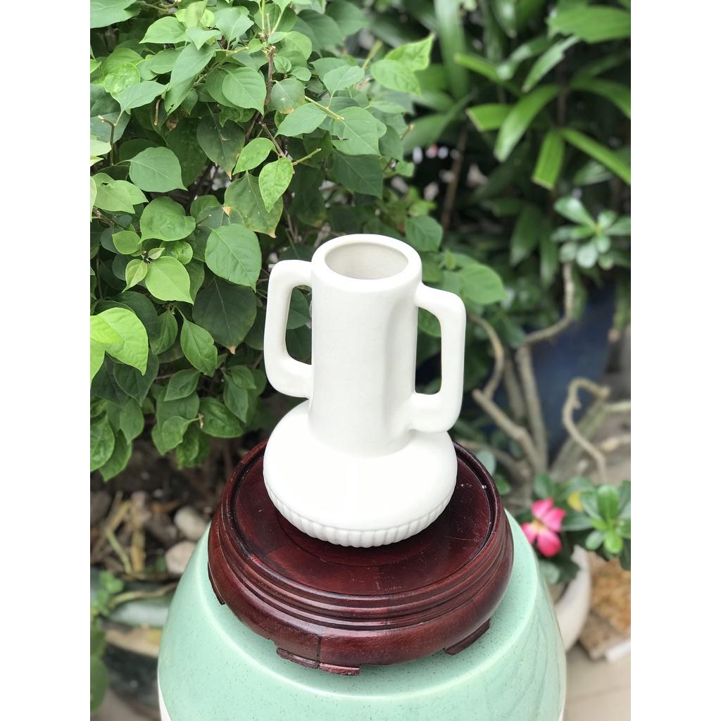 BÌNH HOA GỐM SỨ XUẤT KHẨU TRANG TRÍ DECOR BÌNH CẤM HOA XK01