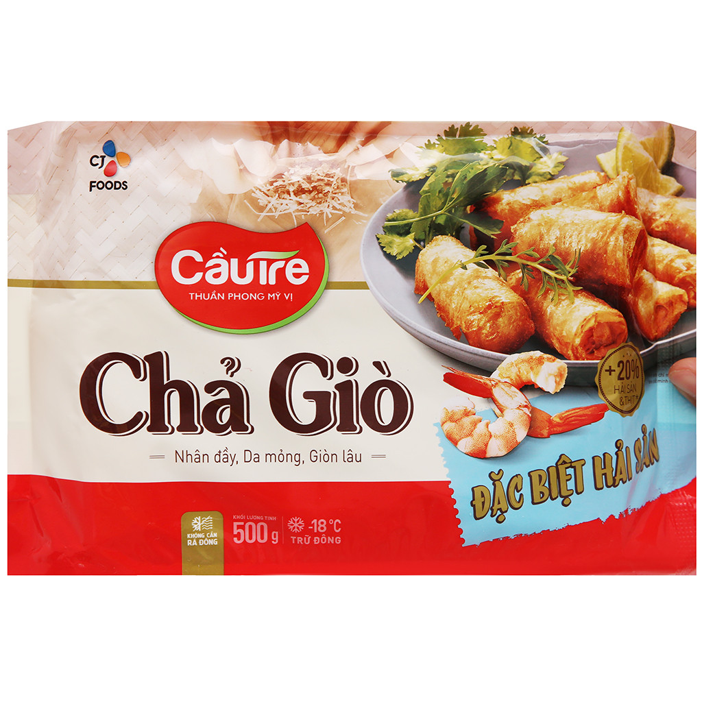- Chả Giò Đặc Biệt Hải sản Cầu Tre - Gói 500G