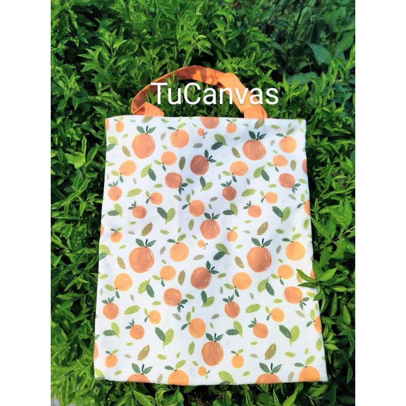 Túi tote canvas 2 mặt 2 STYLE tiện ích thời trang phong cách Hàn Quốc