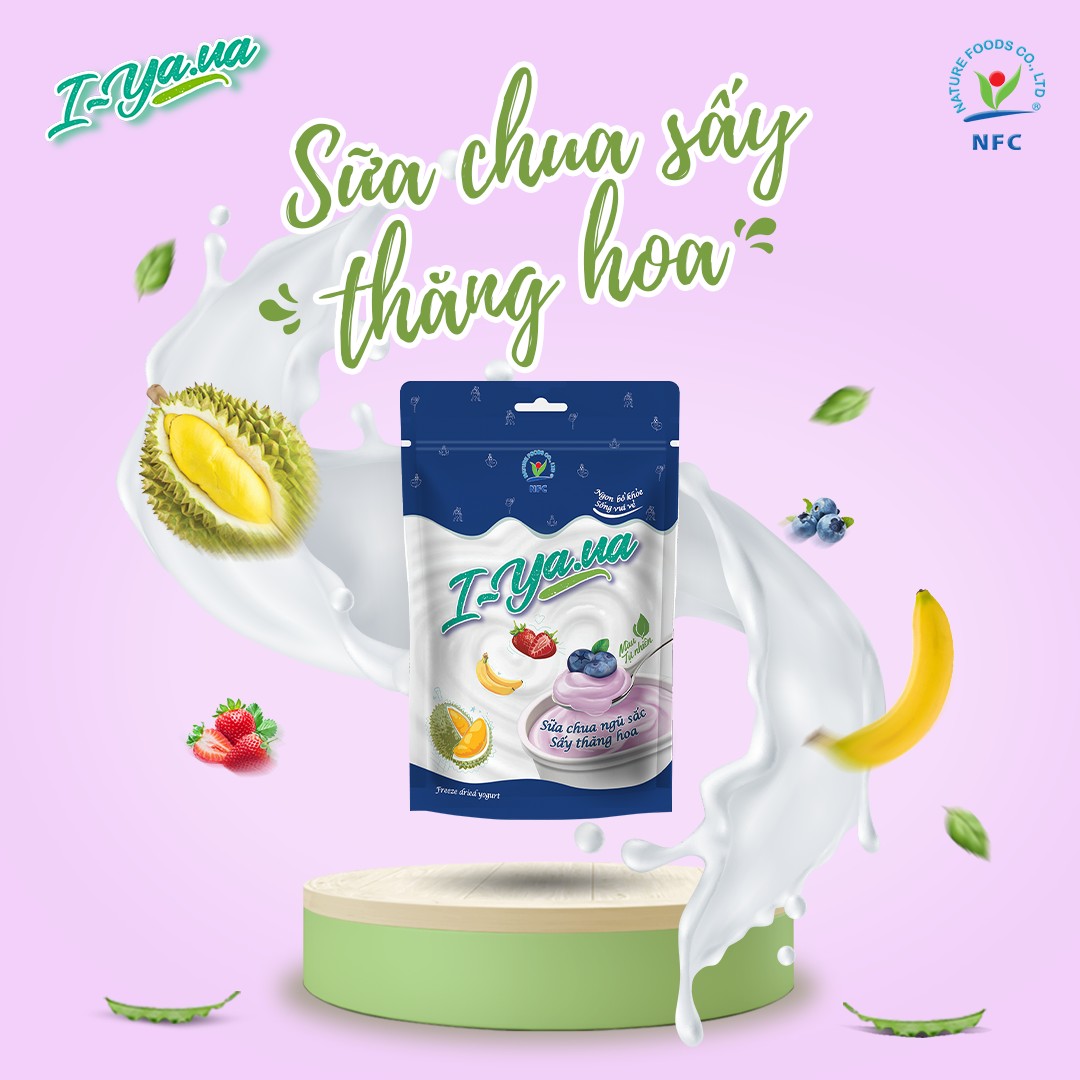 Sữa chua khô - Sữa chua sấy lạnh cho bé ăn dặm I-Yaua 05 vị túi_ từ 20-30.09