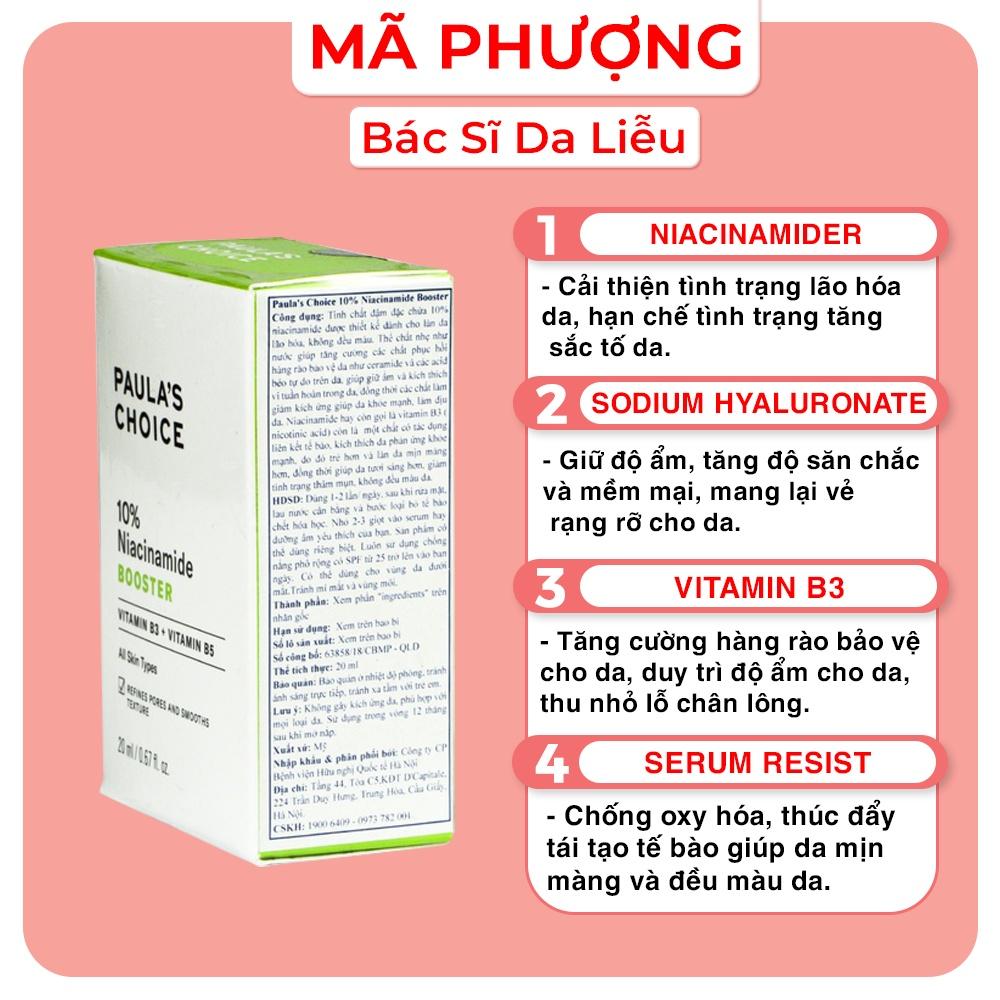 SERUM THU NHỎ LỖ CHÂN LÔNG 10% NIACINAMIDE PAULA'S choice 20ml