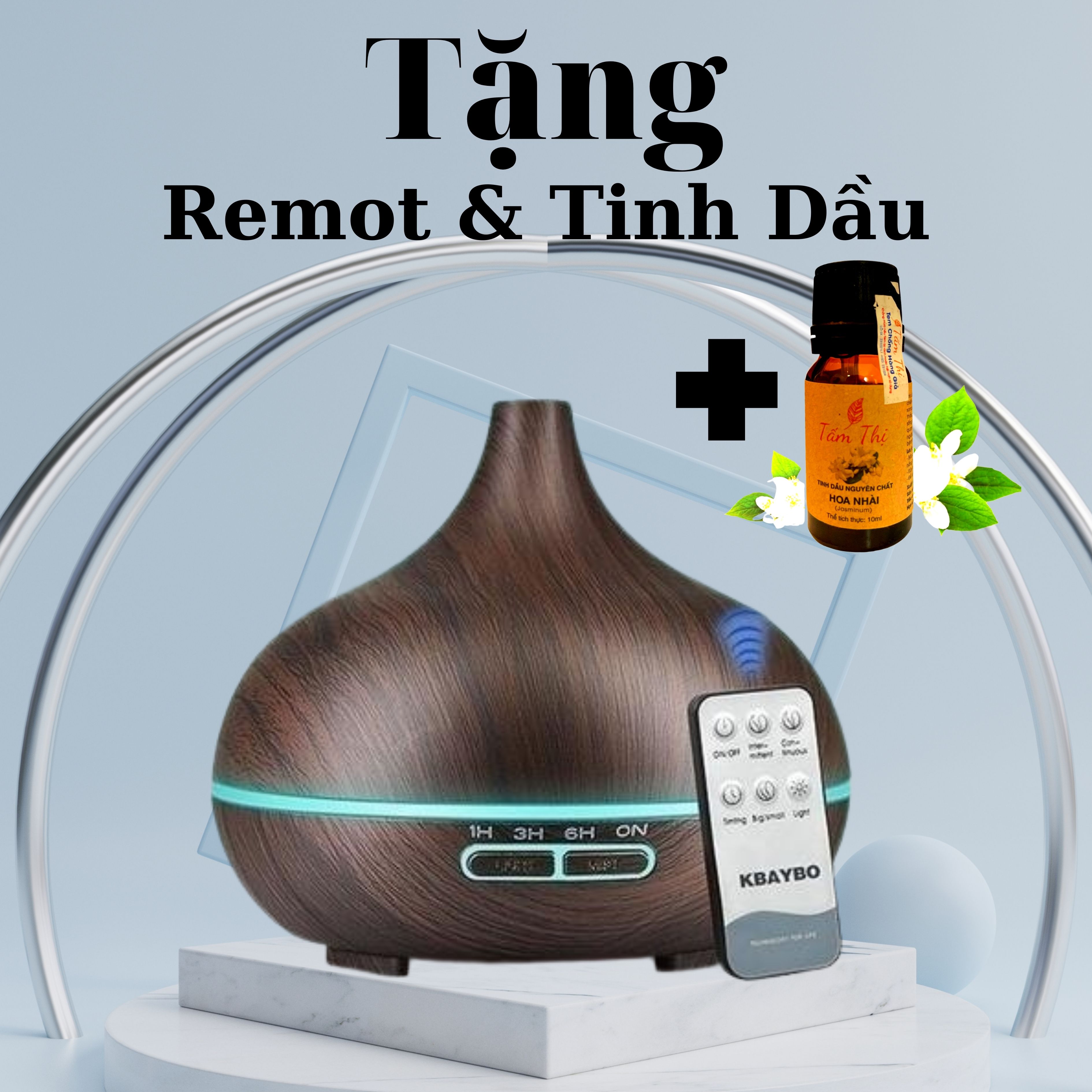 Đèn Xông Tinh Dầu Phun Sương Tạo ẩm Cổ Cao 550ml Cao Cấp Cỡ Lớn Giúp Khuếch Tán Tinh Dầu Phun Sương Tỏa Hương Thơm Mát Chuyên Dụng Cho Phòng Lớn Tặng Kèm Điều Khiển Và Tinh Dầu