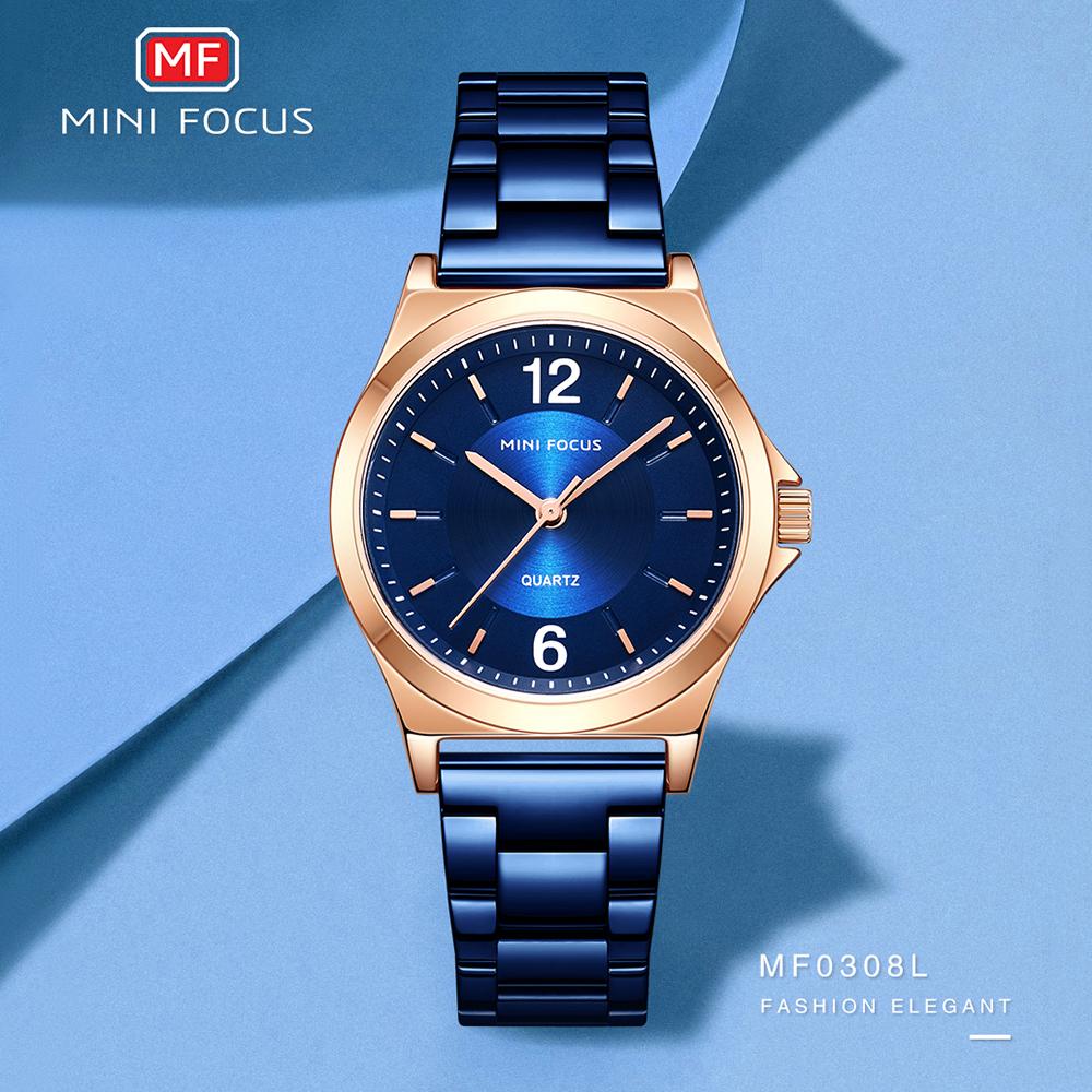 Đồng hồ thời trang dành cho nữ với dây đeo bằng thép chắc chắn MINI FOCUS Women Quartz chống thấm nước 3ATM