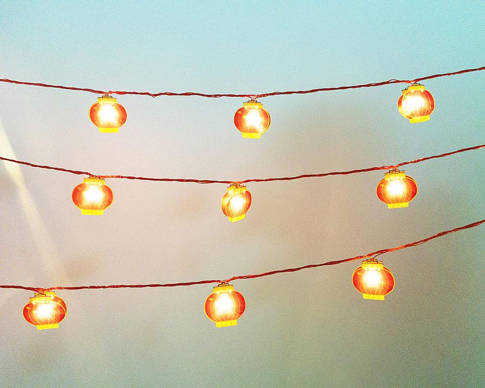 Dây Đèn Led Nháy Hình Lồng Đèn Trang Trí Tết 4.5 m