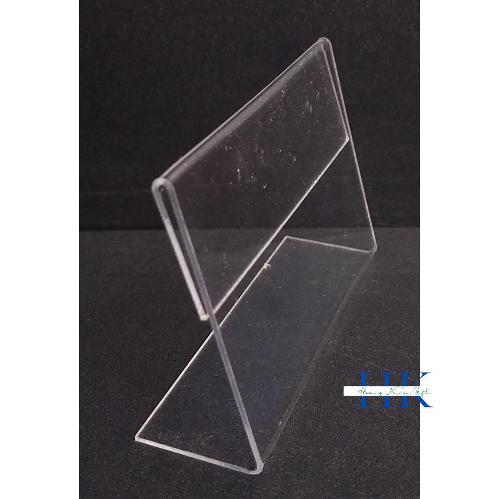 Acrylic Kệ menu mica chữ L mini, để bảng giá, thông tin sản phẩm, menu để bàn nhiều kích thước , Acrylic