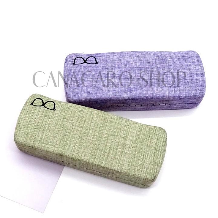 Hộp đựng kính cận đẹp dễ thương cute thời trang cao cấp kèm khăn lau nhiều màu CANAVARO SHOP HCV012