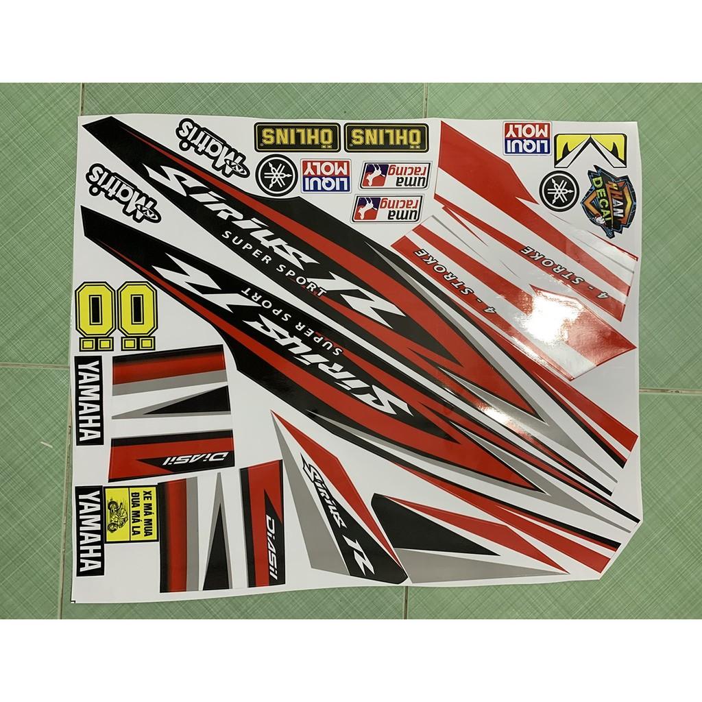 Tem sirius 110 R đỏ đen