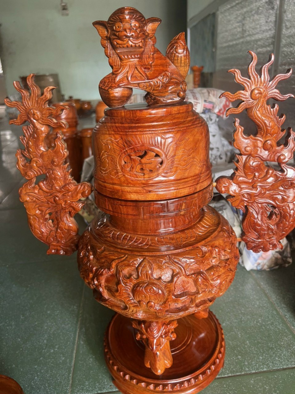 Đỉnh Lư hương thờ cúng Nội Thất cao 50cm