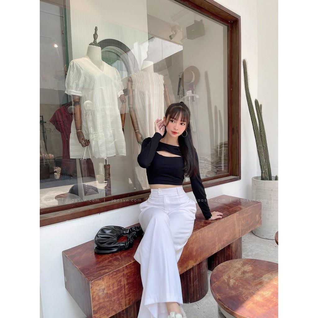 Áo crop top tay dài cut out cực xinh