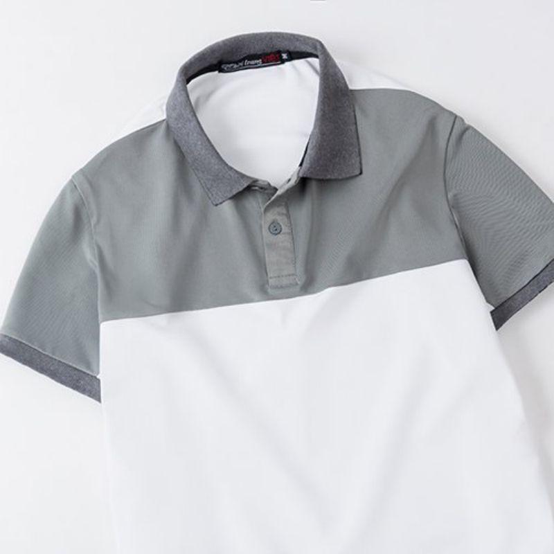 Áo Polo Nam Cổ Bẻ Vải Cá Sấu Cao Cấp Chất Liệu Cotton Trẻ Trung Phối Màu