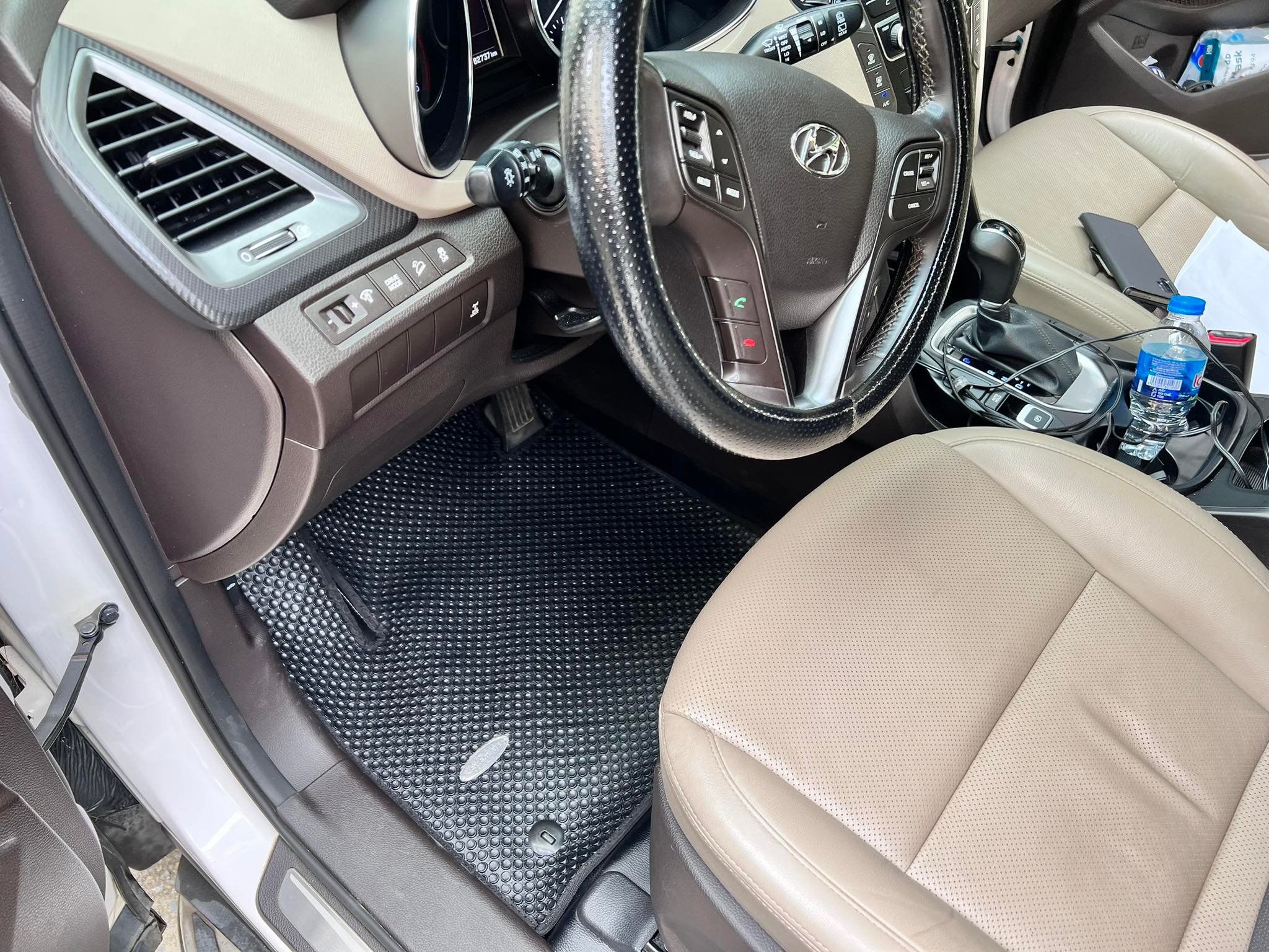 Thảm lót sàn ô tô KATA cho xe Hyundai Santafe  - Khít với sàn xe, Chống trơn, Không mùi, Không ẩm mốc