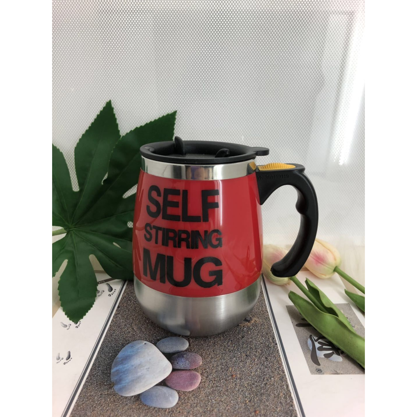 Cốc Pha Cà Phê , Sữa...., Ly Cafe  Tự Khuấy Thông Minh Tiện Dụng Dùng Pin  Self Tirring Mug Tặng 01 đôi pin  (Chọn màu