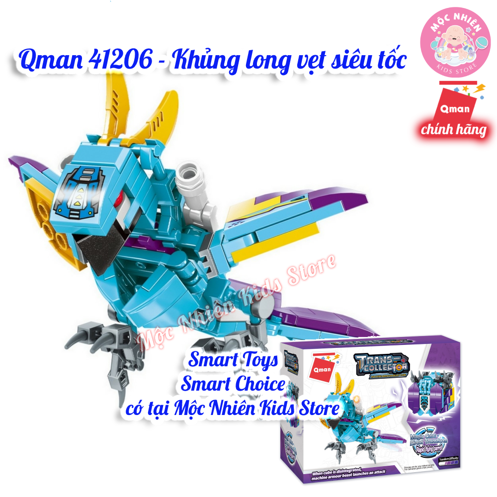 Đồ Chơi Lắp Ráp Xếp Hình QMAN MAGIC CUBE - Sư Tử Dũng Mãnh và Robot Động Vật Biến Hình 3 in 1